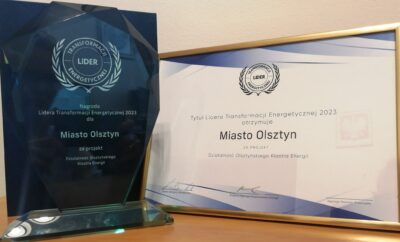 Olsztyn laureatem nagrody Lidera Transformacji Energetycznej